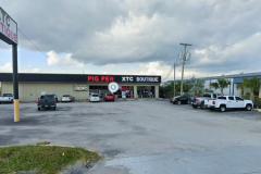 Pig Pen game room on Interstate 45 in La Marque, Texas, searched by investigators as part of a Galveston County illegal gambling crackdown.