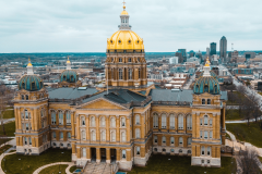 Iowa State Capitol building in Des Moines, where state regulators oversee sports betting operators including FanDuel