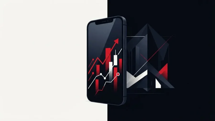 Smartphone representing a Tribal-owned prediction market app connected to a shared digital exchange
