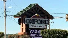Sign for the Oxford Casino Hotel