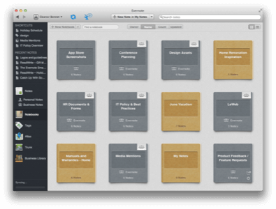 evernote desktop notebooks organizatin